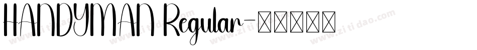 HANDYMAN Regular字体转换